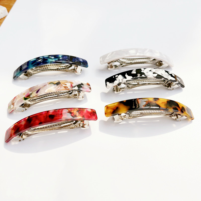 11g Weight Hair Clip Hair Accessories Type 1 Piece Quantity Holiday, Daily Occasion Acetic acid sheets Material Color Block Pattern Women's Gender Simple Style, Classic Style Style Women's Simple Style Classic Style Color Block Acetic Acid Sheets Hair Clip 4