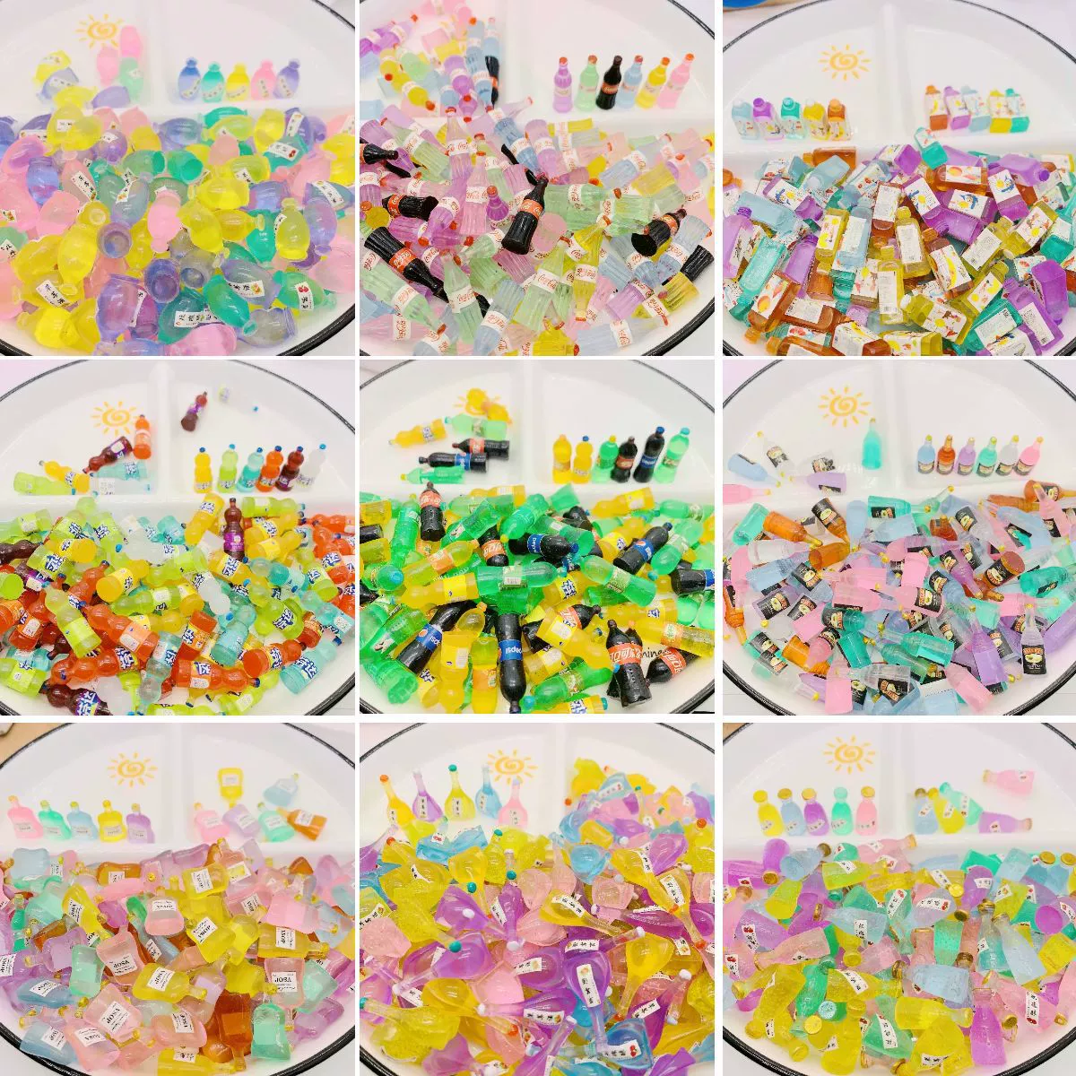 Смешанная имитация миниатюрная мини-бутылка для напитков Маленькая бутылка для вина diy трехмерная бутылка для украшения оптовая смола аксессуары