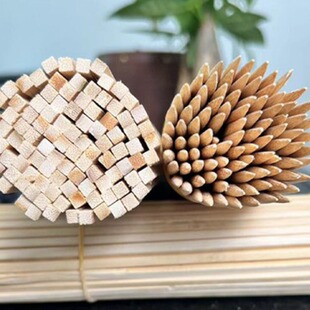 Customized Japanese Cuisine Square Bamboo Skewers Handmade Bamboo Art Model Bamboo Skewers DIY Square Bamboo Sticks Ice Cream Sticks Spicy Hot Skewers
