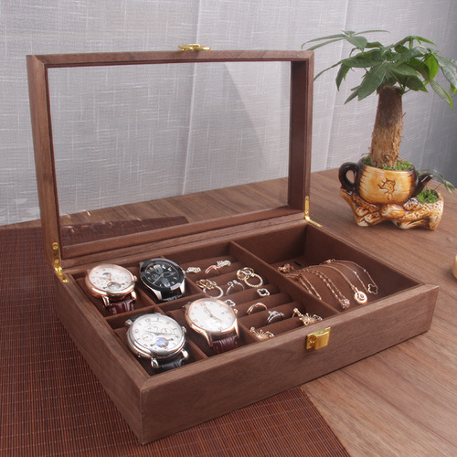 New wooden rosewood watch box jewelry storage box 6 10 12 walnut ring storage box