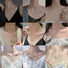 跨境气质小众设计蝴蝶项链轻奢时尚精致百搭高级感锁骨链饰品批发