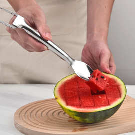 西瓜切块器 不锈钢水果刀分割器开西瓜切丁切块工具挖果肉水果叉