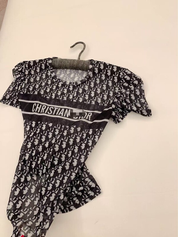 25ss 高品质D家新款网纱字母面料柔软舒服气质百搭上衣|undefined