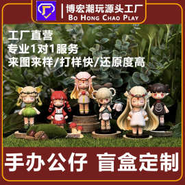 盲盒公仔定制厂家树脂塑胶玩偶模型搪胶油炉摆件潮玩可爱手办盲盒
