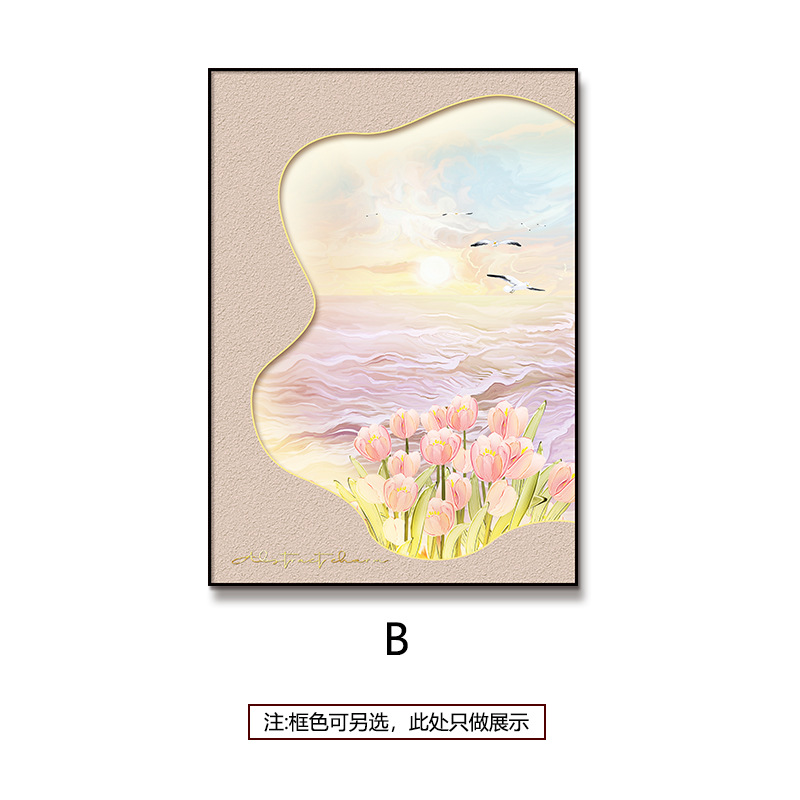 Pintura decorativa de entrada de estilo crema nórdico