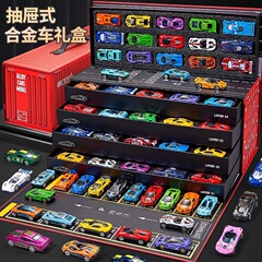 48 パック合金プルバックカーコンテナ子供の慣性車男の子入学ギフト交換子供のおもちゃ卸売