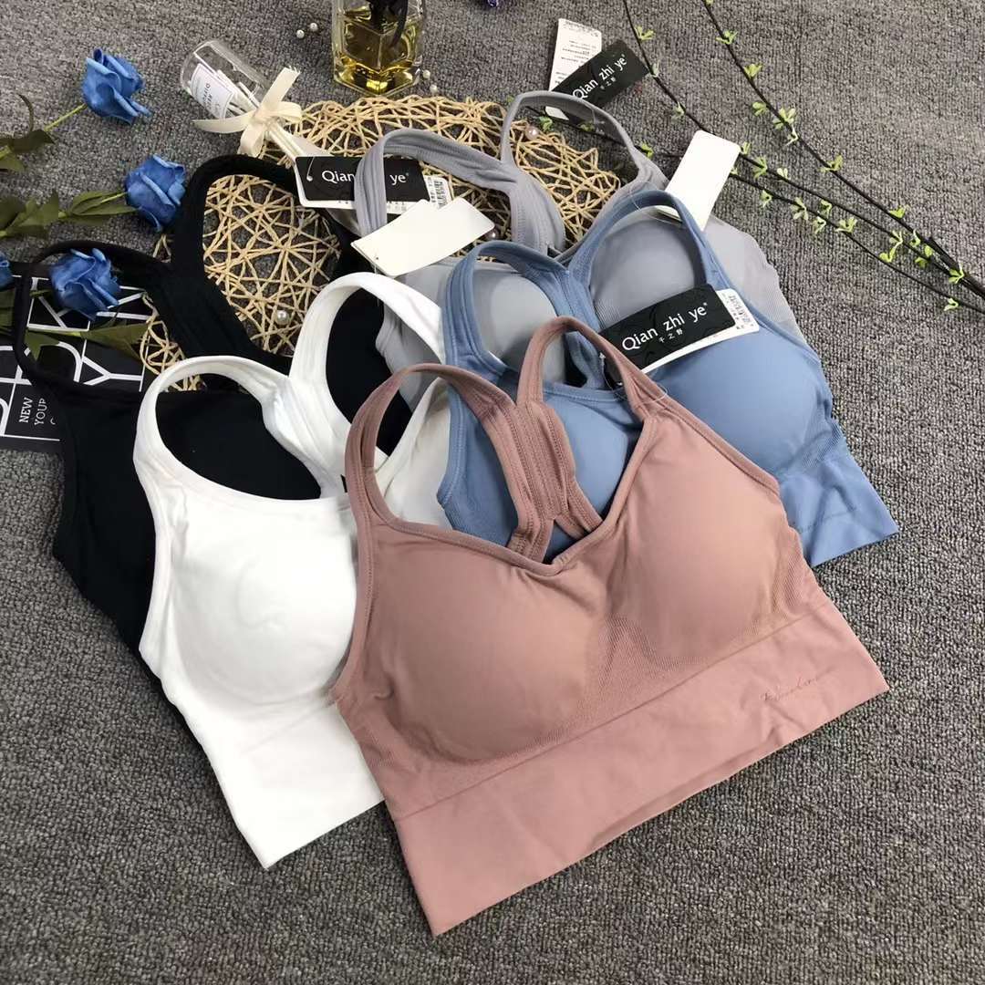 Nueva Seamless alta elástico Sling belleza de las mujeres chaleco inalámbrico yoga sujetador ropa interior deportiva al por mayor