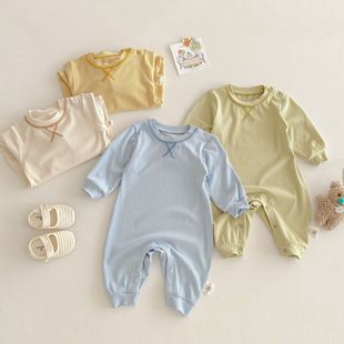 [Non-Returnable and Non-Exchangeable] Baby Pure Color Jumpsuit 2025 New Spring Baby Korean Style Candy Color Jumpsuit