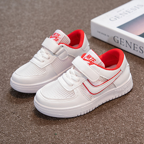 童鞋儿童板鞋春夏季新款休闲小白鞋学生透气网面软底白色男女童鞋