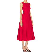 2025南油春季新款法式极简束腰连衣裙女设计感度假风简约休闲长裙