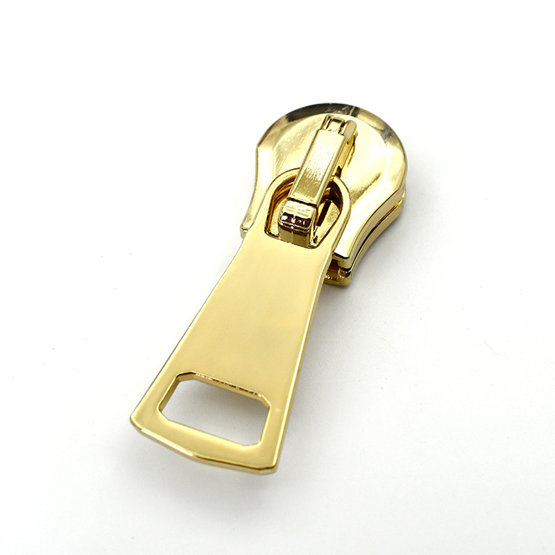 プルヘッド No.3、No.5、No.8、No.10/15/20 樹脂ジッパー用厚みのある大型金属プルヘッド黒ジッパーヘッド|undefined