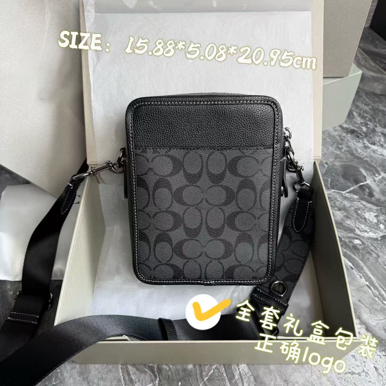 Nuevo bolso de cámara de hombre europeo y americano, moda clásica impresión de hombro mochila de viaje de negocios, bolsa de correo de viaje