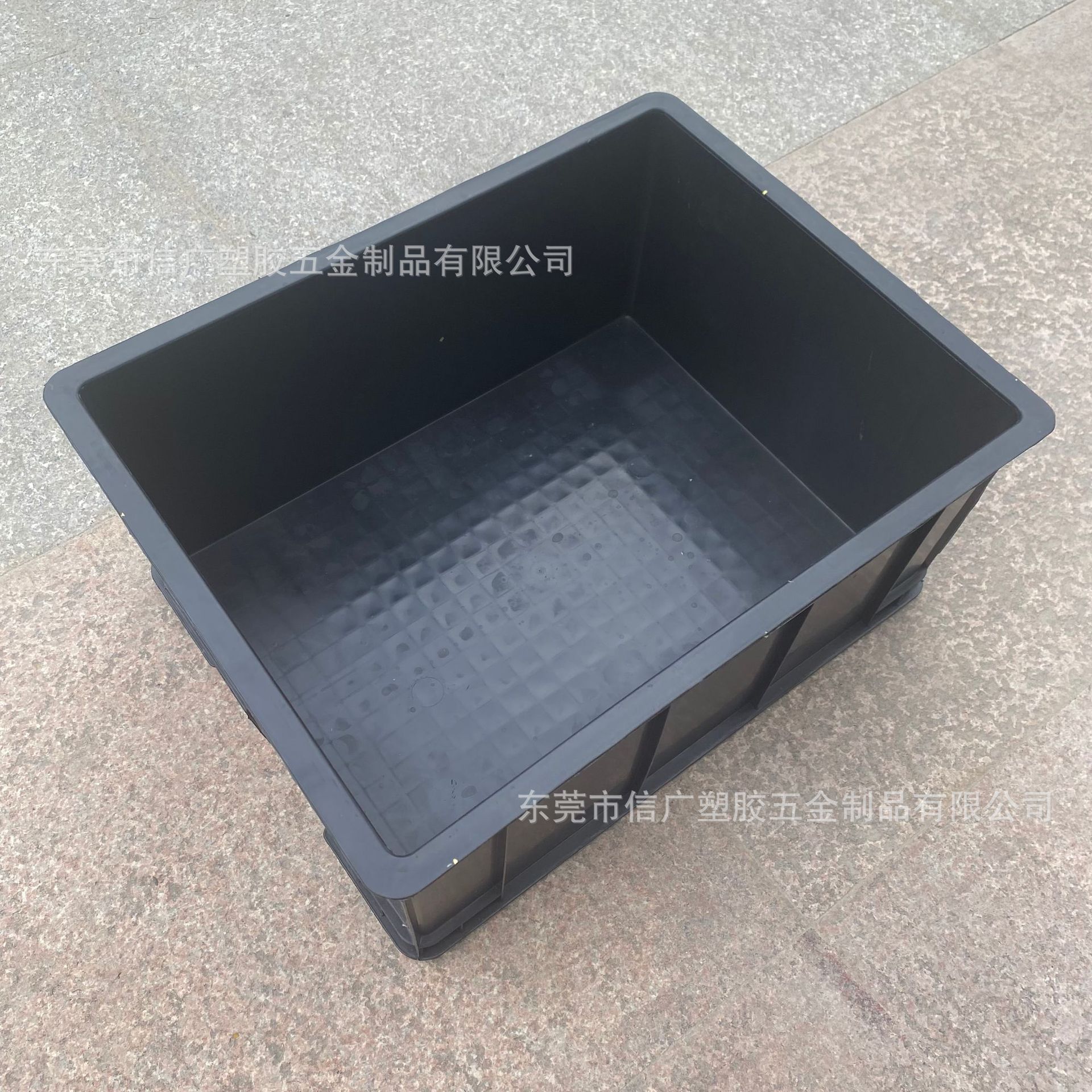 可堆码防静电周转箱黑色导电箱永久防静电胶箱元件盒生产厂家直销