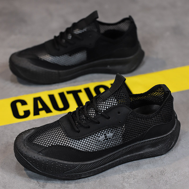Summer Men's Shoes, New Chinese Style Non-Slip, Wear-Resistant and Dirt-Resistant Work Shoes, Mesh Breathable and Non-Stinky Men's Thin Work Shoes