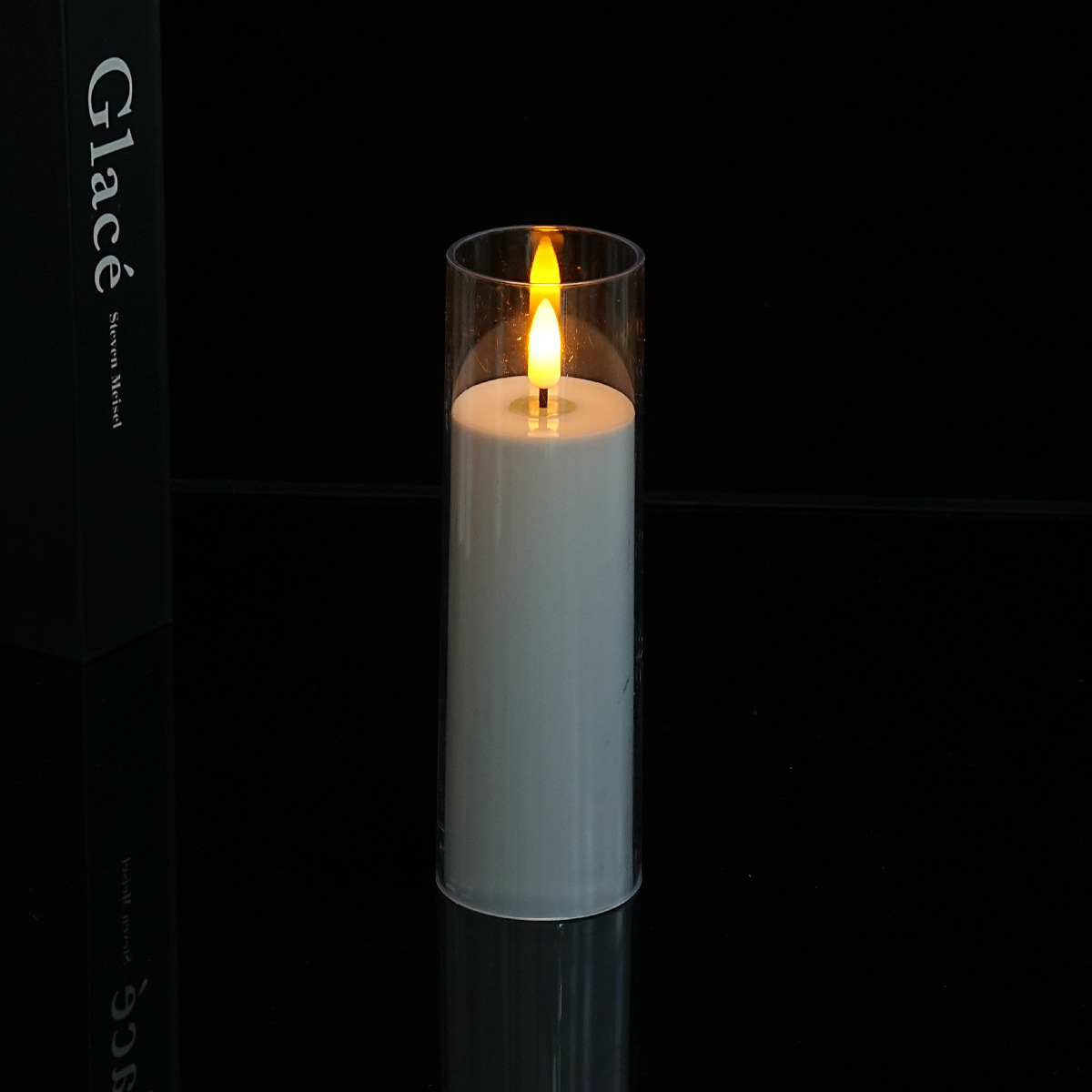 LED vela electrónica simulación plástico sin humo taza cera blanca Navidad cumpleaños boda atmósfera diseño lámpara de la vela