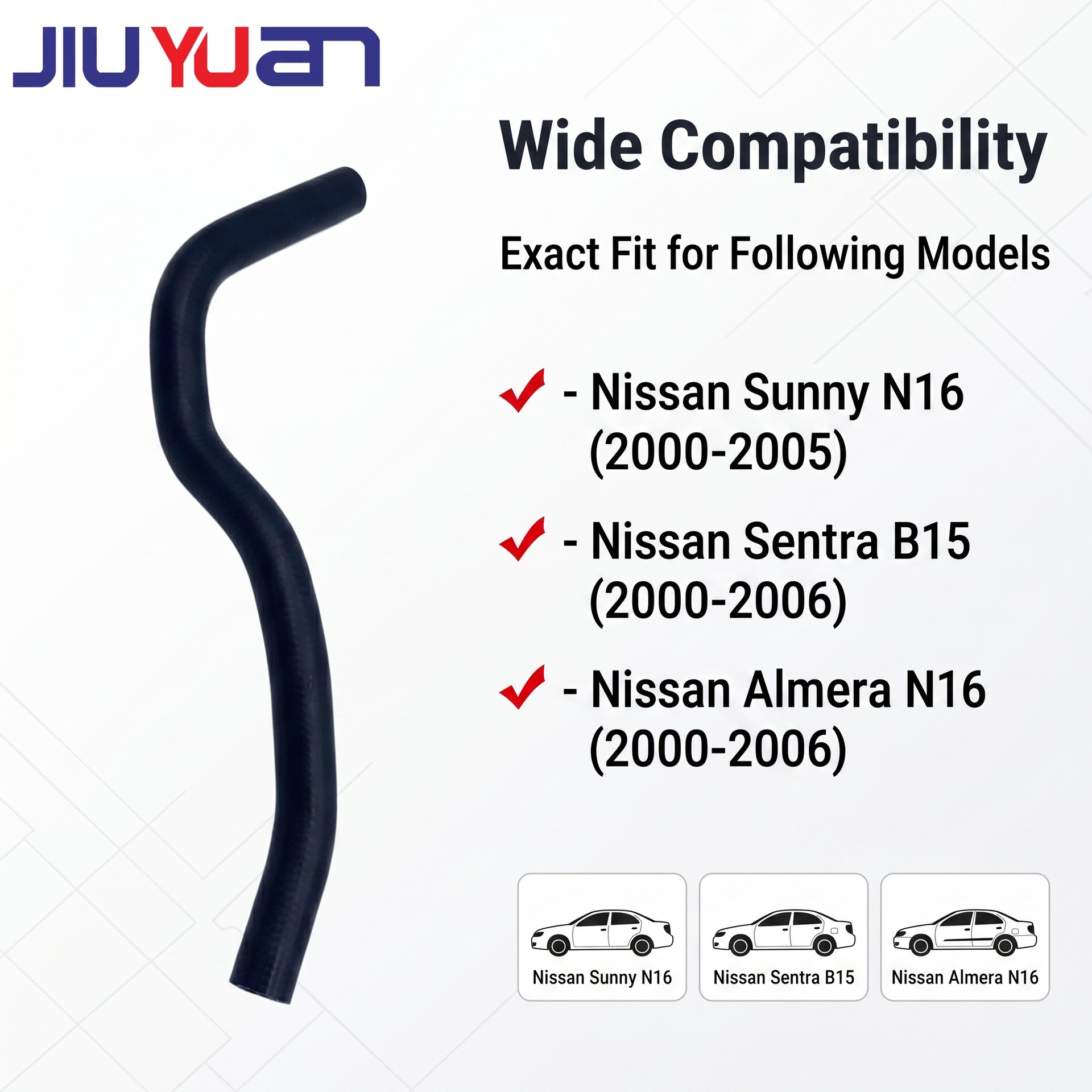 Jiuyuan 49717-7N900 Steering Power Low-Pressure Oil Hose Suitable for Sunshine N16/Sylphy B15