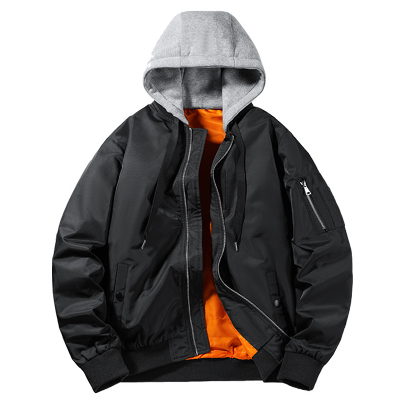 Amazon Cross-border Spring and Autumn Baseball Suit Men's Collar Jacket Student Loose Men's Fashion Casual Hooded Jacket