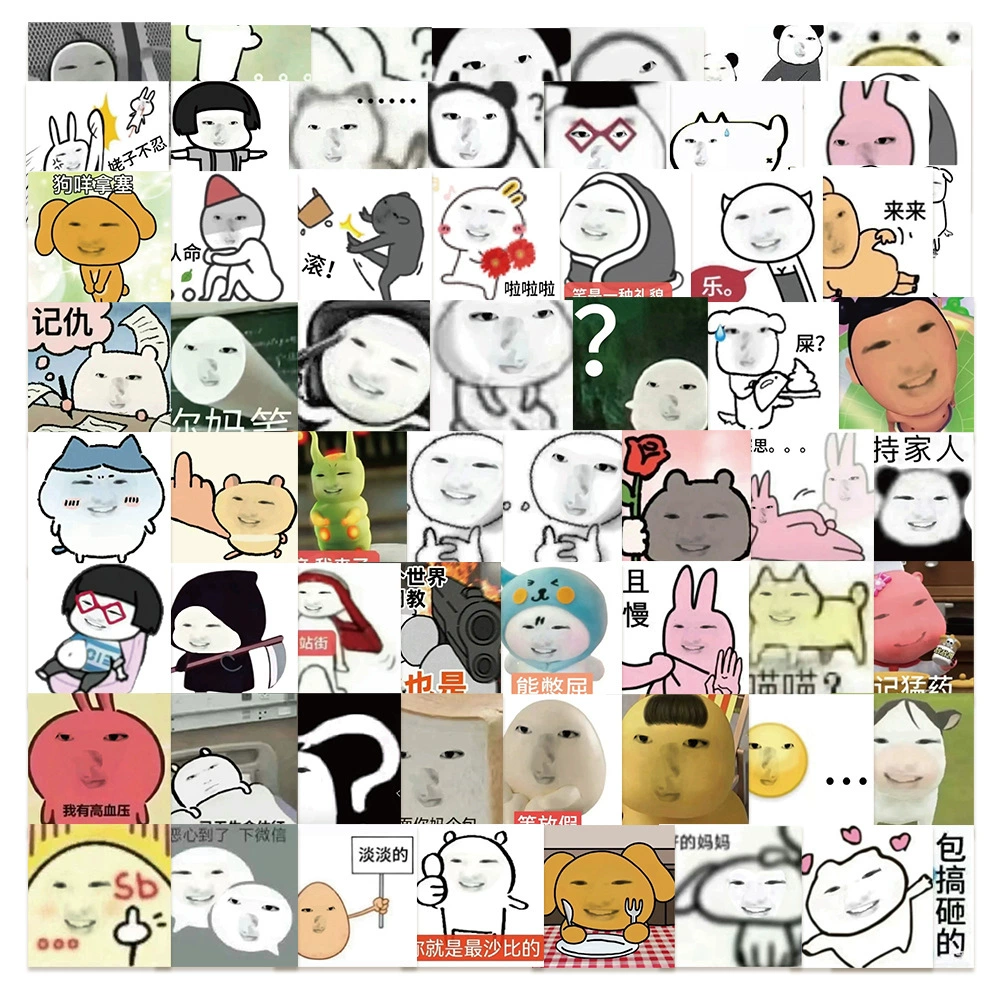 Карточки с cartoon вопросами, наклейки, чехол для телефона, ноутбук, наклейки, интернет-создатели