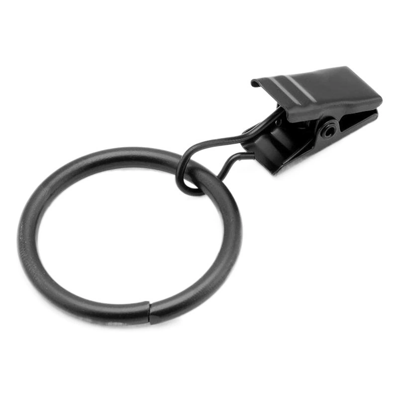 Трансграничные продажи чистый черный зажим для штор электрофорез черный простой крючок для штор Римский стержень черное кольцо для штор