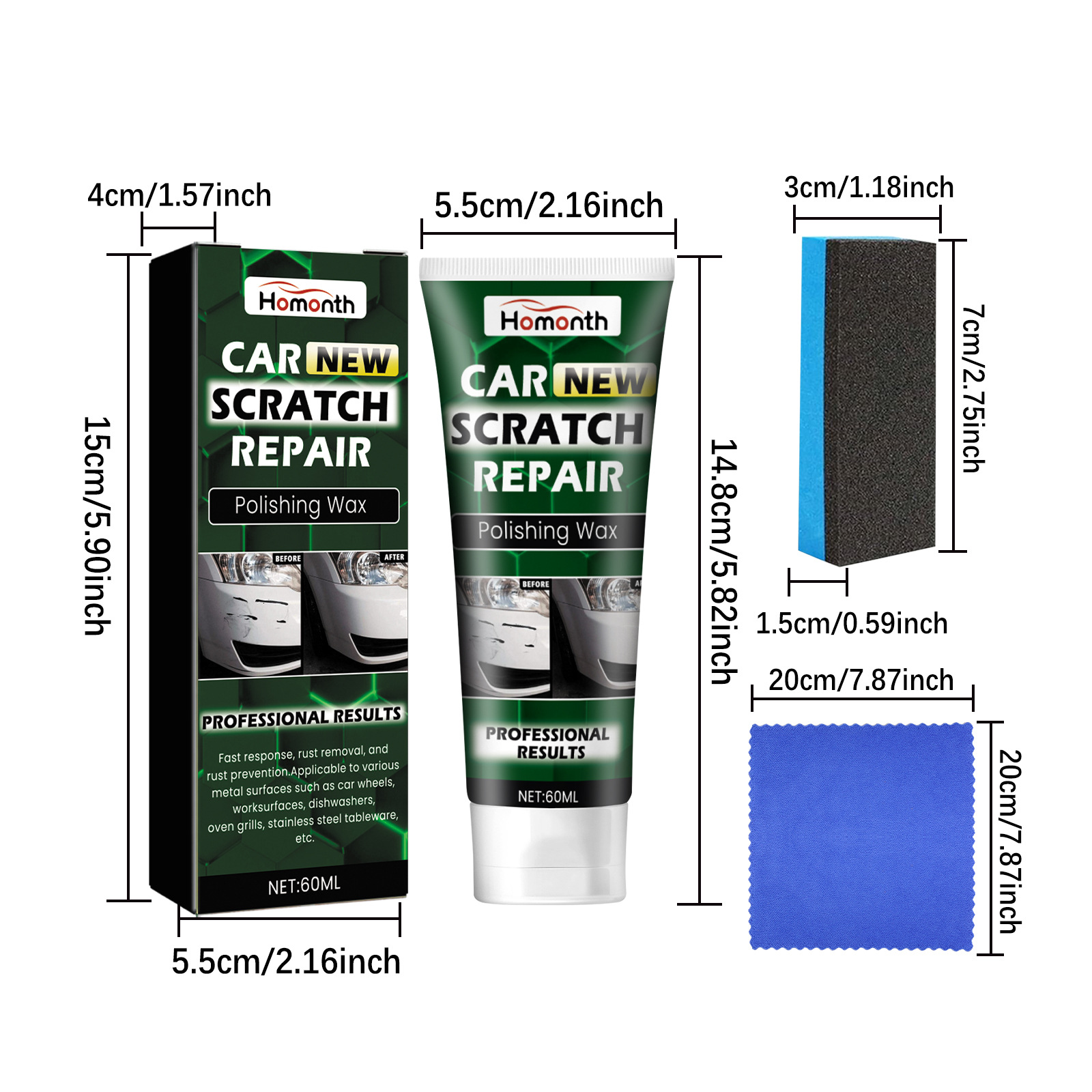 Homonth Car Scratch Polish Paste Application