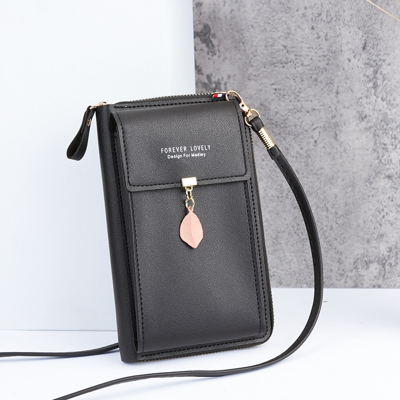 2022 nueva venta al por mayor de gran capacidad multi-funcional moda simple hoja hombro pequeño bolso crossbody bolso del teléfono para las mujeres