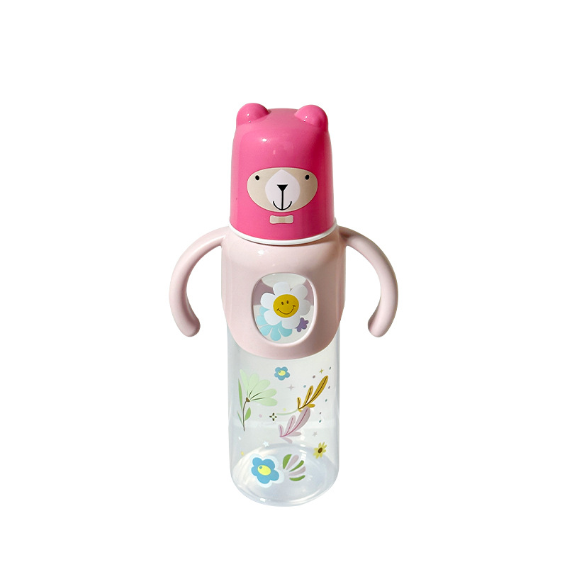 Biberón Anticólicas para Bebé 125ml de Vidrio con Mango para Bebés