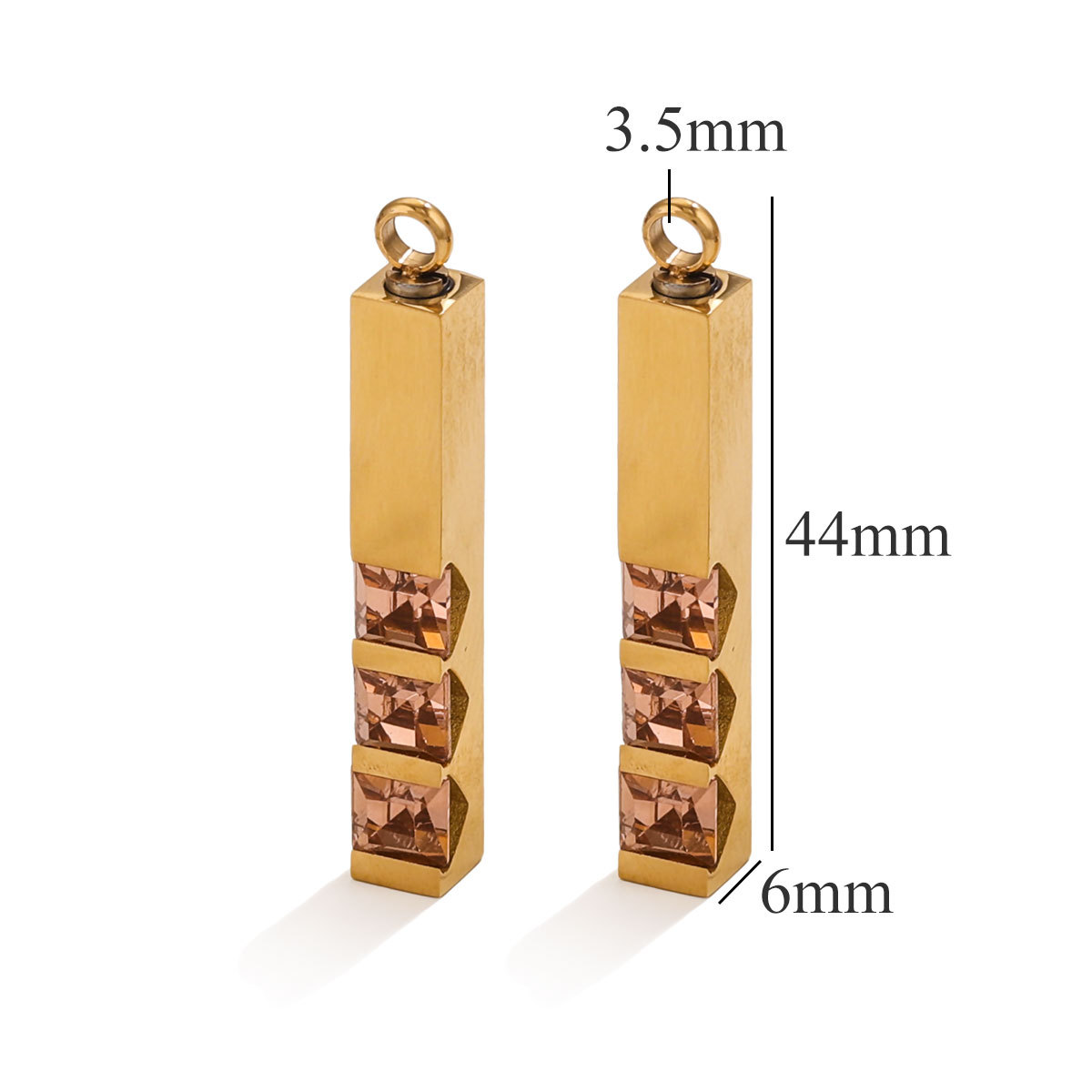 Zircon de acero inoxidable giratorio abierto cuadrado diamantes perfumes colgante geometría DIY personalidad colgante de acero de titanio