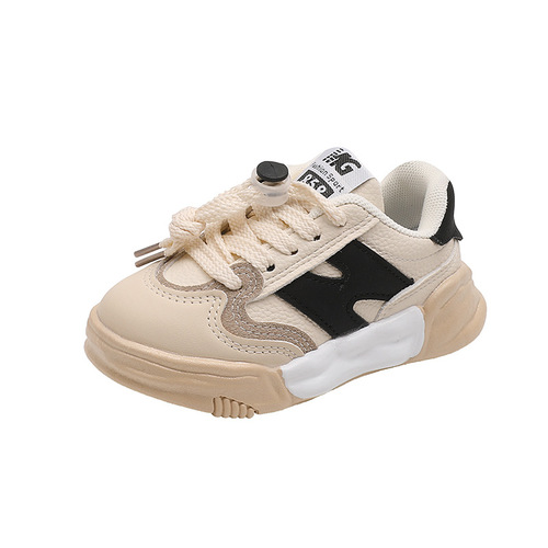 Children's Spring and Autumn New Sports Shoes for Girls and Boys, Baby Shoes with Leather Upper, Soft Sole, Non-Slip Casual Shoes