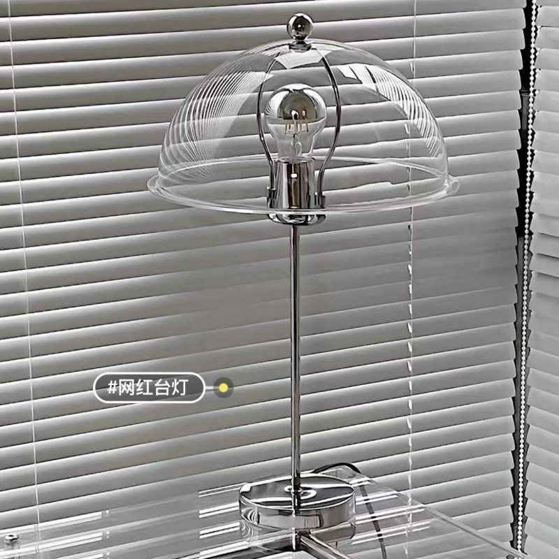 Sala de estar de la Bauhaus medieval, lámpara de pie de hongos, dormitorio de celebridades de Internet, sala de estar, cubierta de lámpara transparente, lámpara de ambiente, instalación de diseñador HF