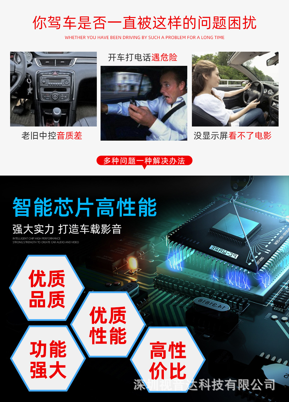 New 7-inch universal single spindle automatic telescopic screen car MP5 player reversing all-in-one 9903-3-EV