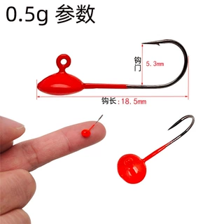 微物根钓钩冰钓软饵钩鱼钩罗非青稍太阳鱼0.5g0.7g渔具高碳钢强化