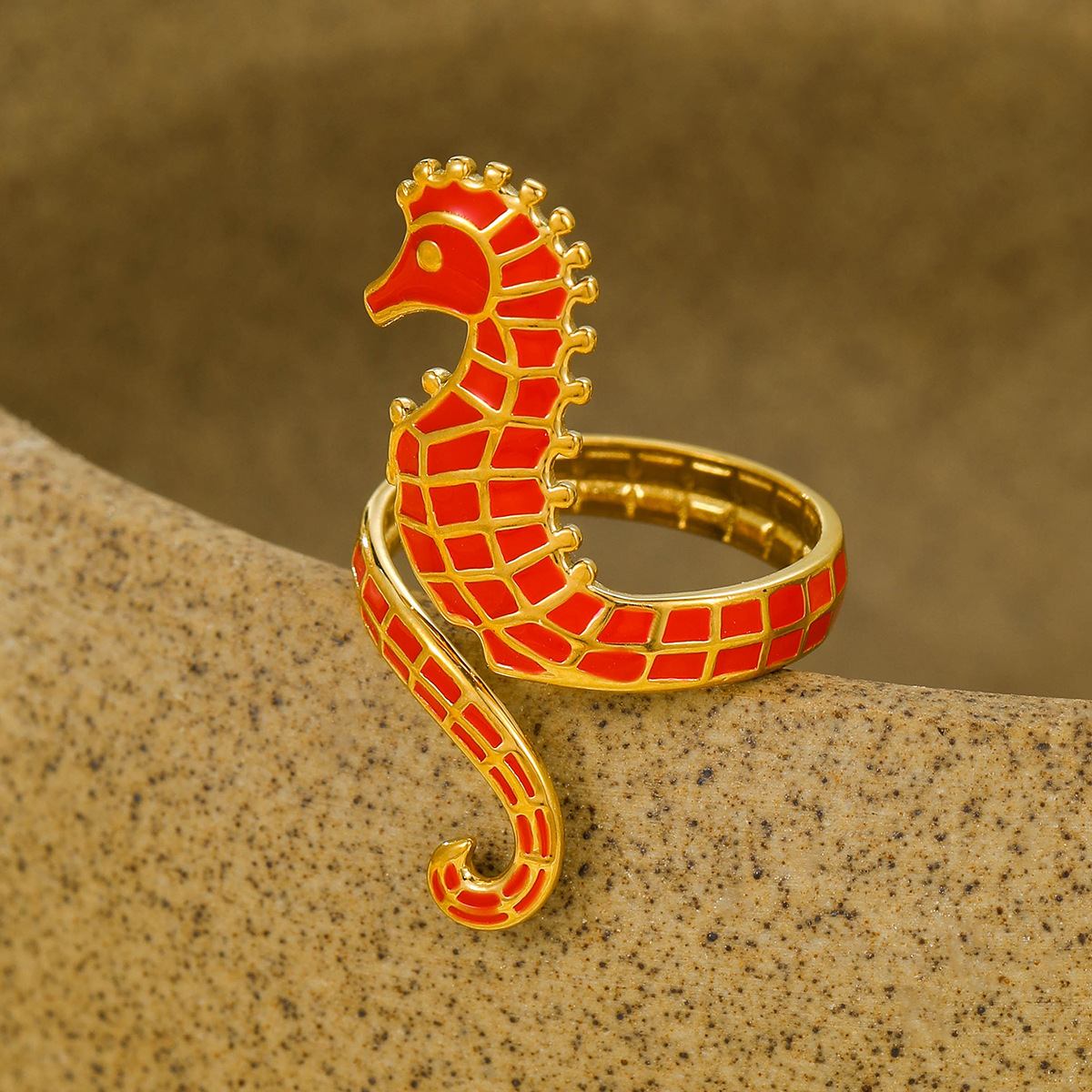 6g Weight 0.03µm-0.05µm Gold Plating Thickness PVD Coated Gold Plating Process Real Gold Plated Plating Material Rings Classification One Size Ring Size 1 Piece Quantity Party, Street Occasion 304 Stainless Steel Material Hippocampus Pattern Women's Gender Beach, Simple Style Style Waterproof Non Tarnish, Plating Craft PVD Coated Real Gold Plated Hippocampus 304 Stainless Steel Beach Simple Style Waterproof Non Tarnish Rings 10
