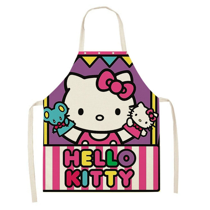 Детский фартук (Hello Kitty), фуксиновая цифровая печать, несменяемый, размеры 47×38 / 68×55 см