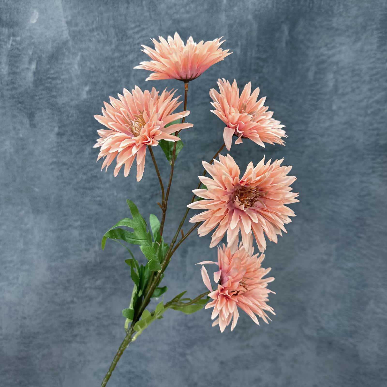 Flor de crisantemo artificial con 5 cabezas, tallo único, crisantemo tipo girasol, decoración para bodas, crisantemo artificial, accesorio para fotografía, venta al por mayor de flores artificiales.