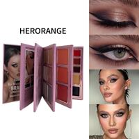 HERORANGE~书本化妆盘78色珠光哑光高光修容多功能眼影盘跨境彩妆