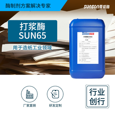 夏盛工业级打浆酶SUN65系列造纸用液体酶节电生物酶制剂厂家