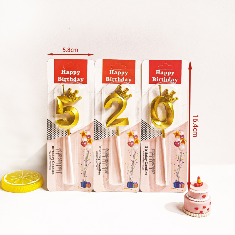 クラウンデジタル誕生日キャンドルゴールデン年齢レターキャンドル卸売ベーキングケーキデコレーションパーティー用品外国貿易|undefined