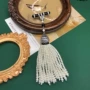 镶嵌复古黑色流苏别针