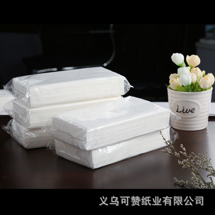 Tejido tejido comercial caja completa hogar asequible paquete Hotel servilleta restaurante especial bolsa blanca cajón de papel al por mayor