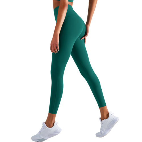  New Strictly Selected Lycra Sports Tights for Women High Waist Anti-rolling T-line Peach Pants Butt Lifting Fitness Pants
