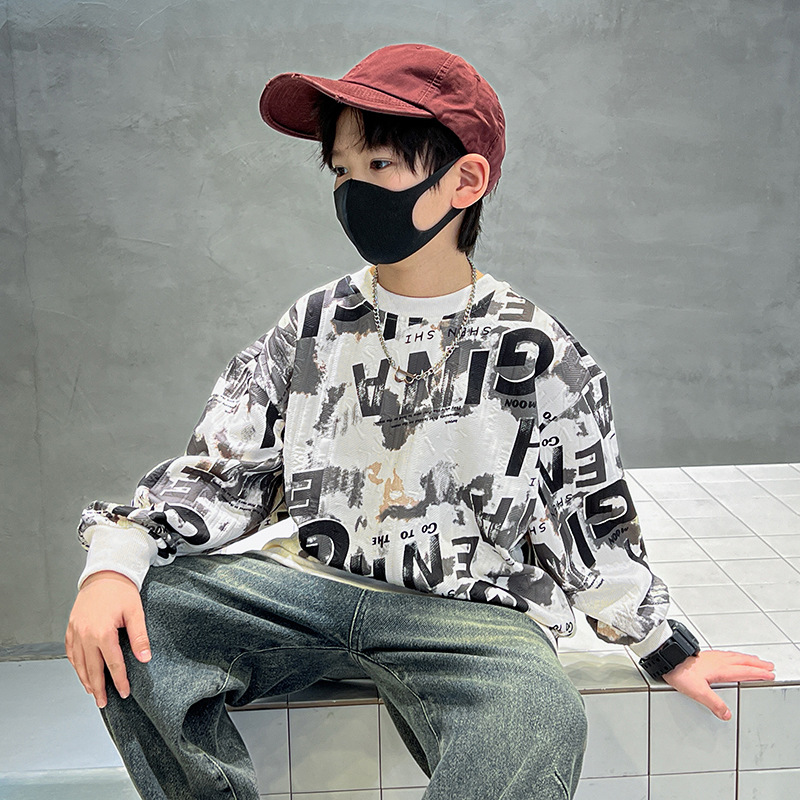 Stylischer Kinder Hoodie Pullover Mit Rundhalsausschnitt Für Jungen_voghion.com
