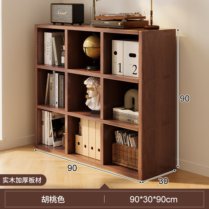 Gabinete de almacenamiento de ventana salediza de madera maciza, gabinete de rejilla, alféizar de la ventana, estantería, pequeño gabinete en el balcón, estantería de almacenamiento, estantería baja