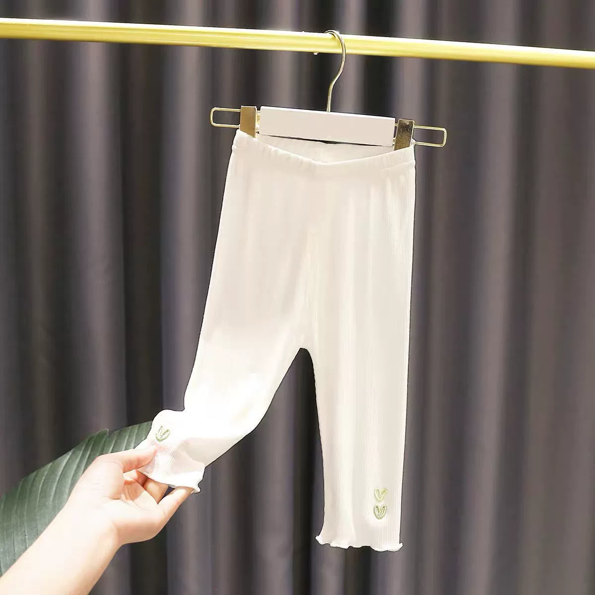 Silk cotton children's summer leggings girl's, trousers, 1-4 years