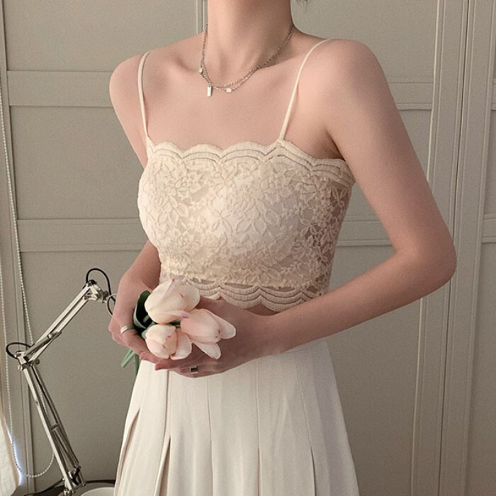Sexy Lace Tube Top Small Camisole Women's Inner 2022 Summer New Short Outer Wear Base Beautiful Back Top