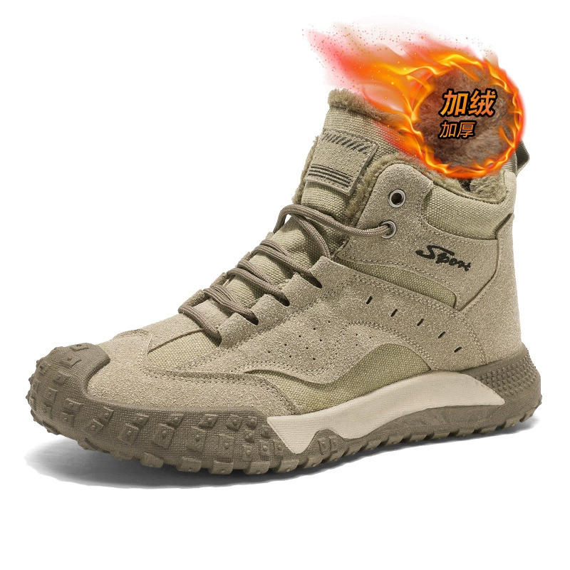 Осенние и зимние мужские кожаные сапоги трансграничная внешняя торговля повседневная мужская обувь на открытом воздухе плюс бархатные сапоги Мартин сапоги высокие сапоги мужские сапоги