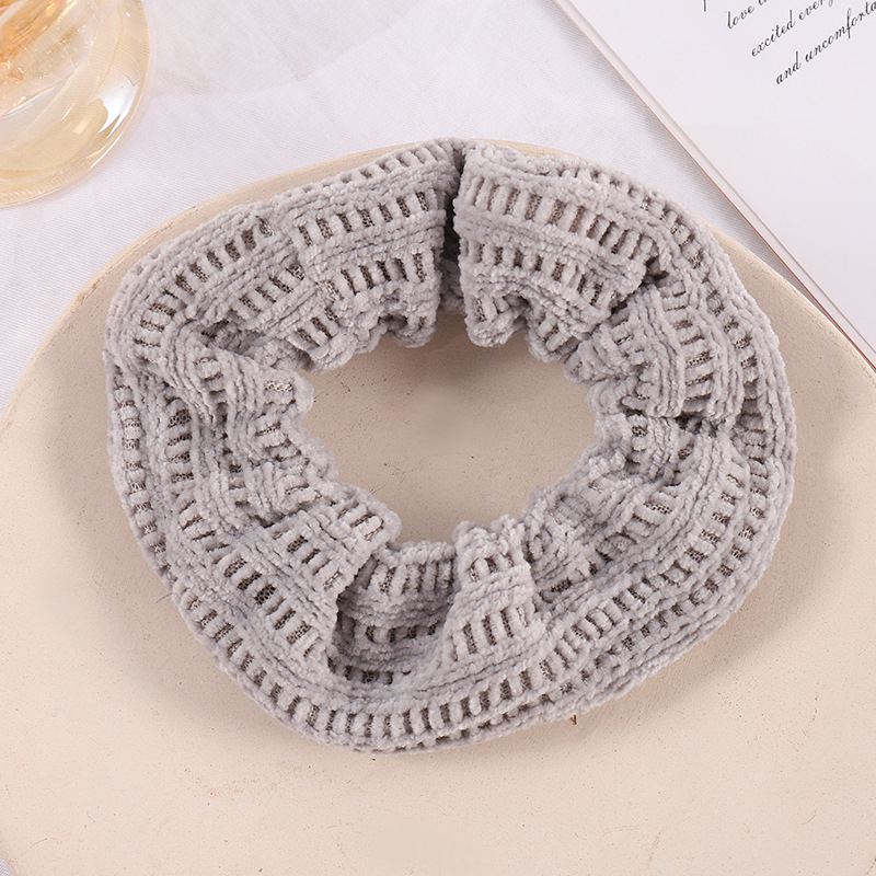 Fashion Solid Color Cloth Rib-knit Hair Tie 1 Piece display picture 3