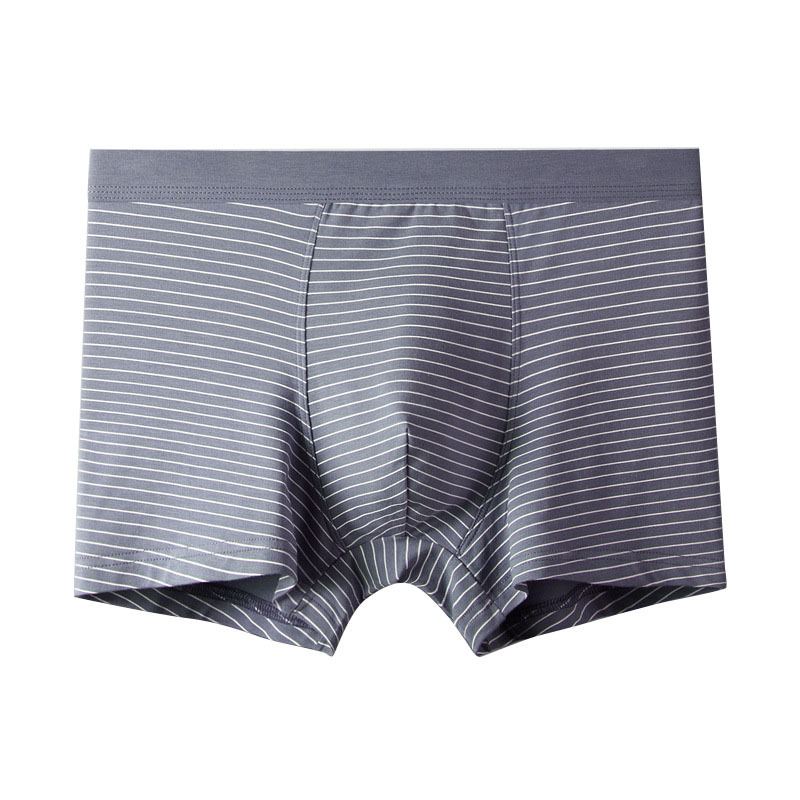 無印日式良品內褲男士條紋平角內褲莫代爾四角褲中腰短褲阿羅褲