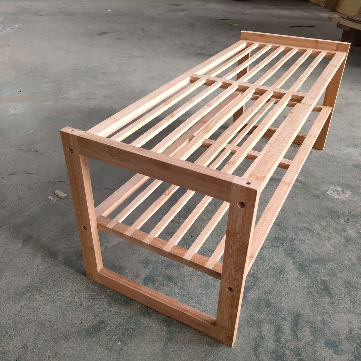 Estante de zapatos de bambú Nan puerta sala de estar doméstica simple almacenamiento de estante de almacenamiento dormitorio multicapa pequeño gabinete de zapatos para alquiler