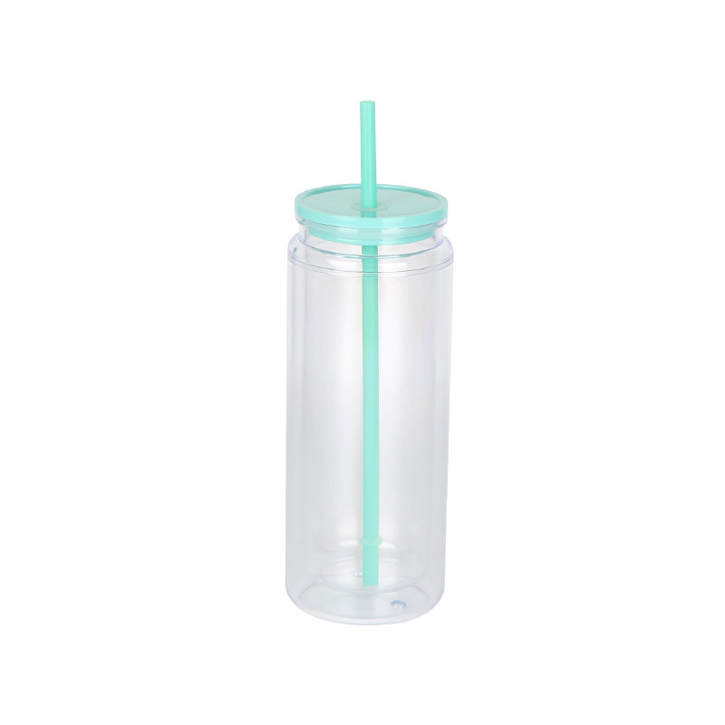 Tazas de plástico ps de color 20oz tazas de plástico Mason tazas de gelatina ecológica tazas de pajitas de color portátiles resistentes a caídas image 9