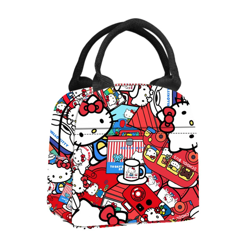 Hello Kitty, ручной мультяшный милый термос, сумка-ланч для учеников начальной школы, сумка для еды